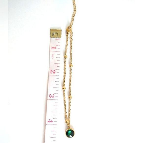Last Chance! Green Crystal Necklace - Picture 5 of 6